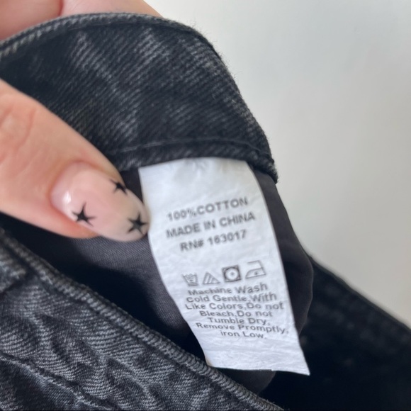 Princess Polly Zaiden Black Straight Leg Denim Jeans 10 - Picture 11 of 11